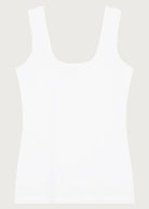 The Uma top in off-white back view, organic cotton made in Portugal