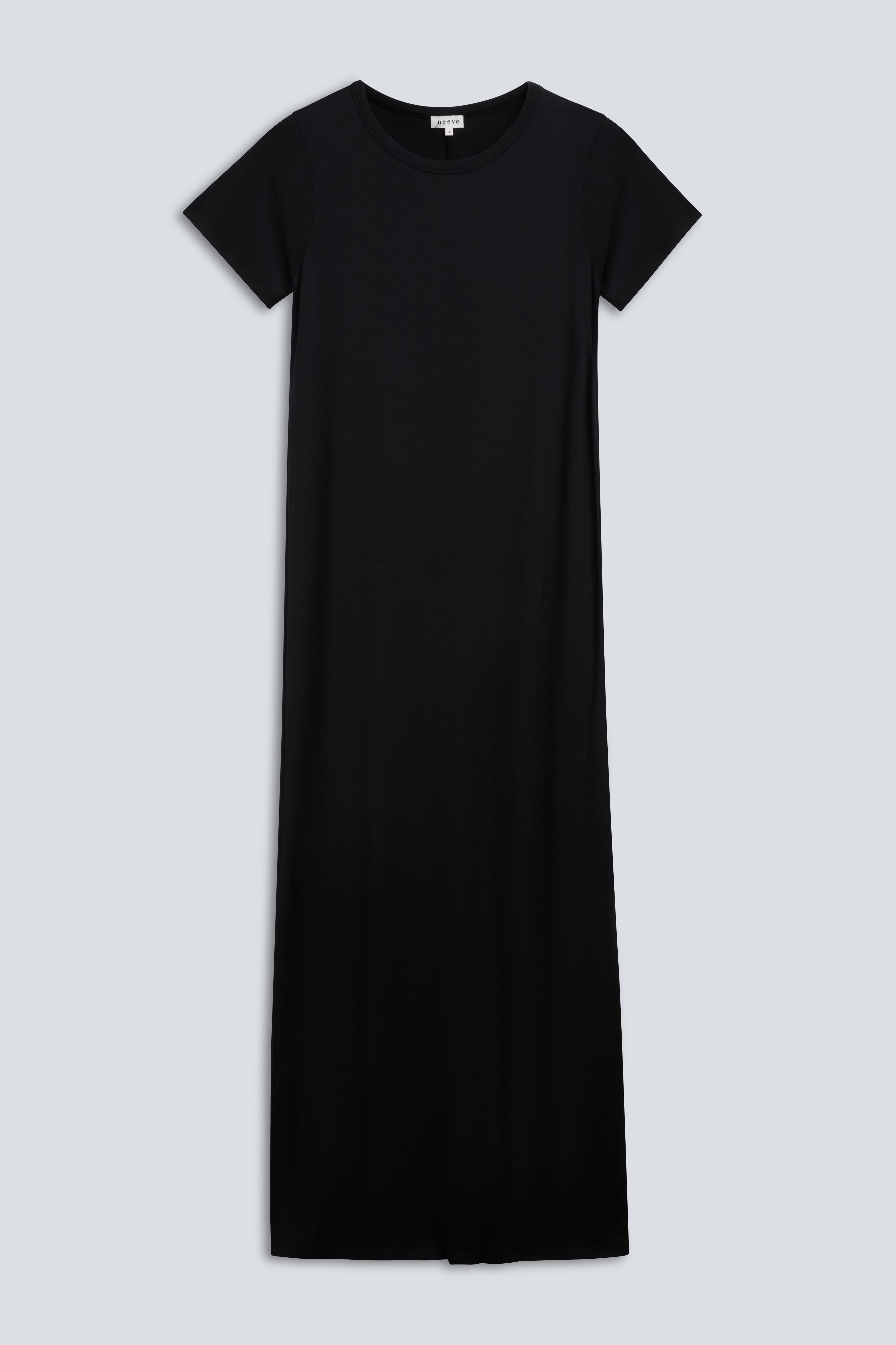 The Wren in Essential Black. 
95% Micromodal with 5% elastane. 
Front view. 