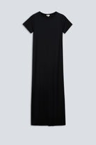 The Wren in Essential Black. 
95% Micromodal with 5% elastane. 
Front view. 