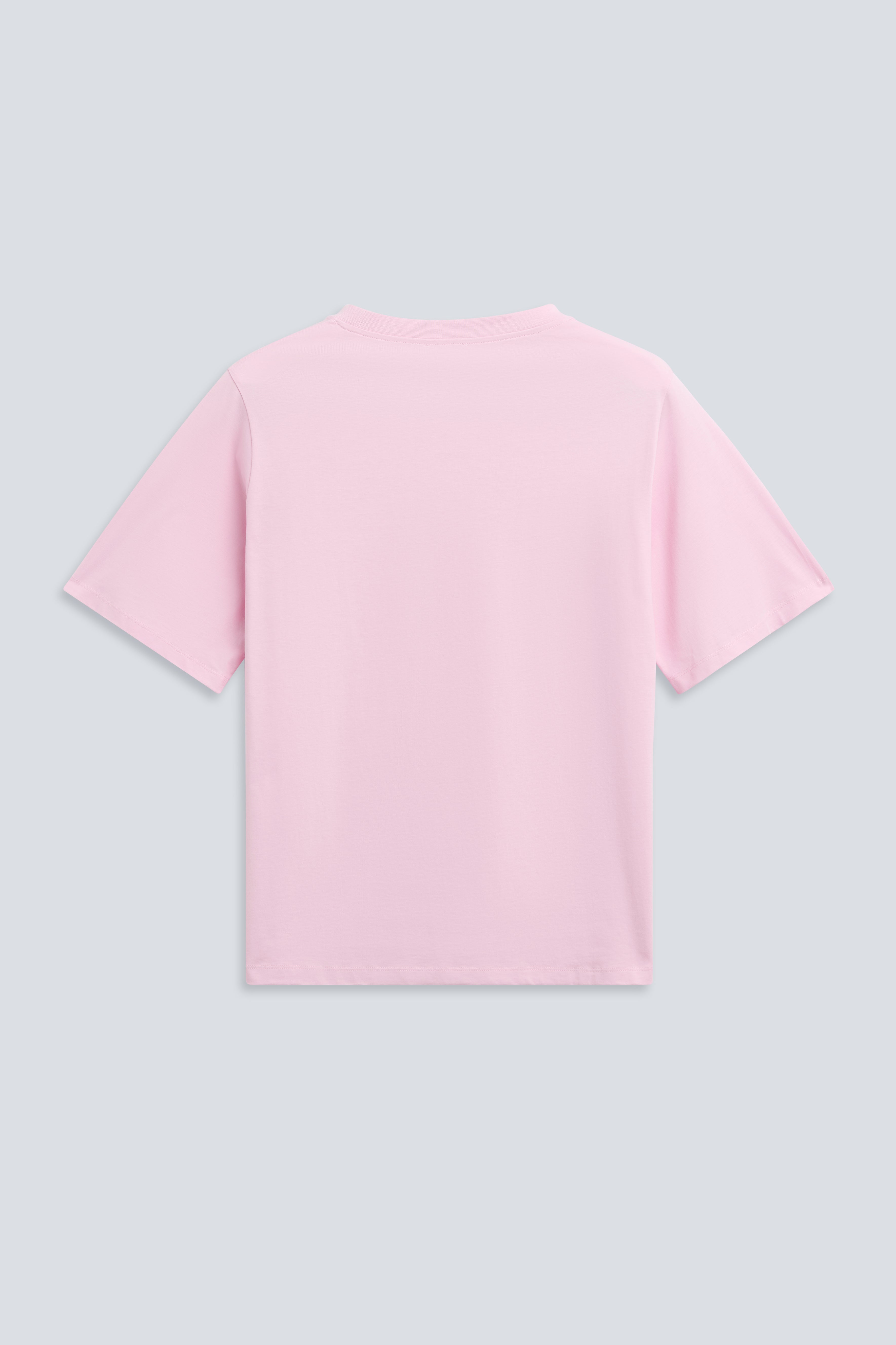 The Jess in Rose Pink. 180 grams, organic cotton. Back view.