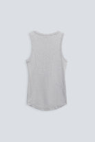 The Josie Tank Top in Grey Melange. Made from 95% organic cotton with 5% elastane. Back view.