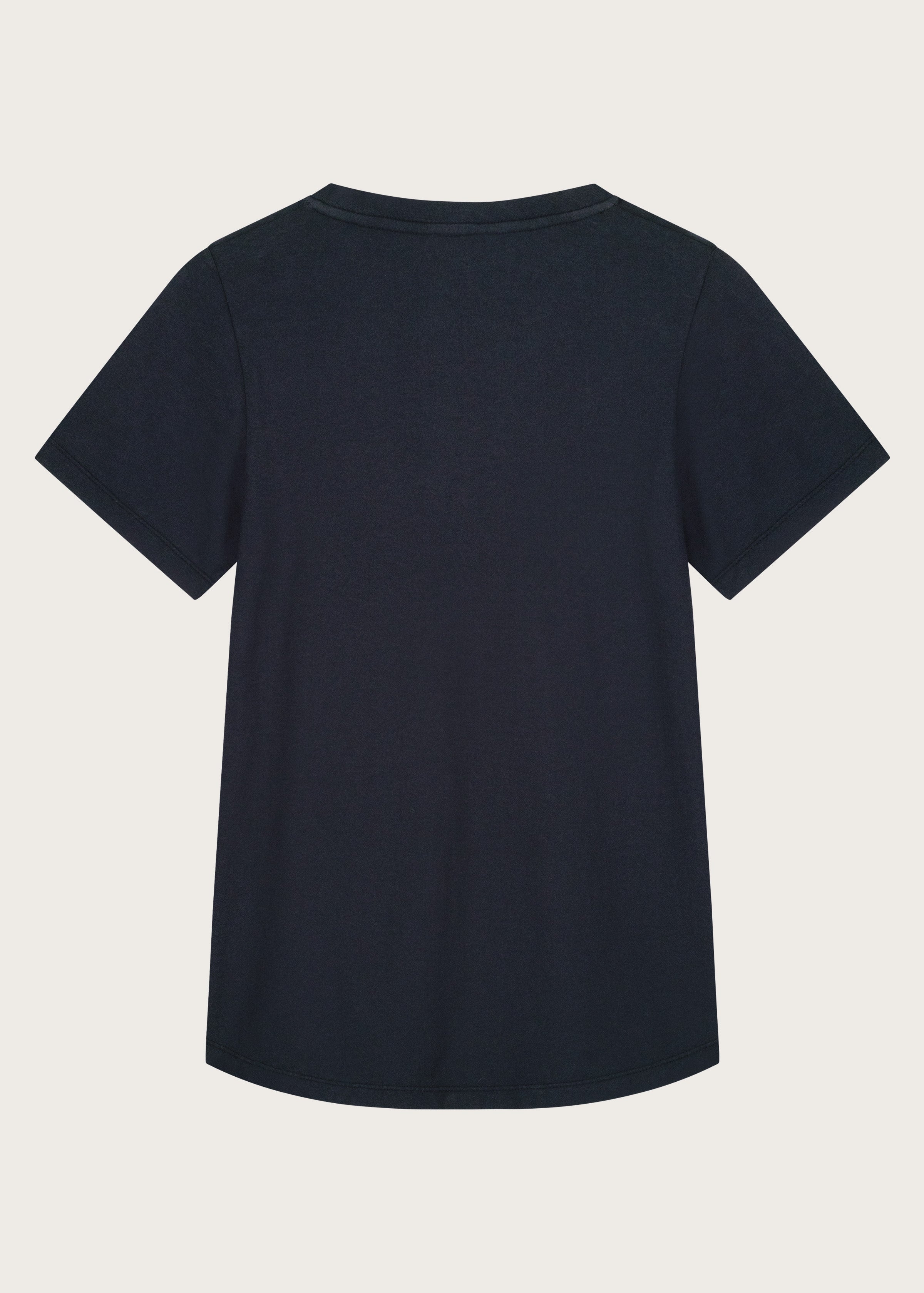 The Michelle crew-neck t-shirt in navy back, GOTS certified organic cotton