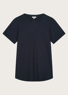 The Michelle crew-neck t-shirt in navy front, GOTS certified organic cotton
