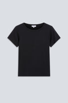 The Bobbie in Essential Black, 95% Micromodal, 5% elastane. Front view. 