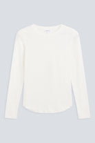 The Ella Off-White long sleeve top front view 