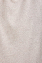 The Georgia fitted top in beige melange - detail view, buttery modal fabric