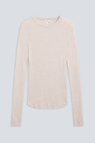 The Georgia beige melange - front view, luxe minimalism