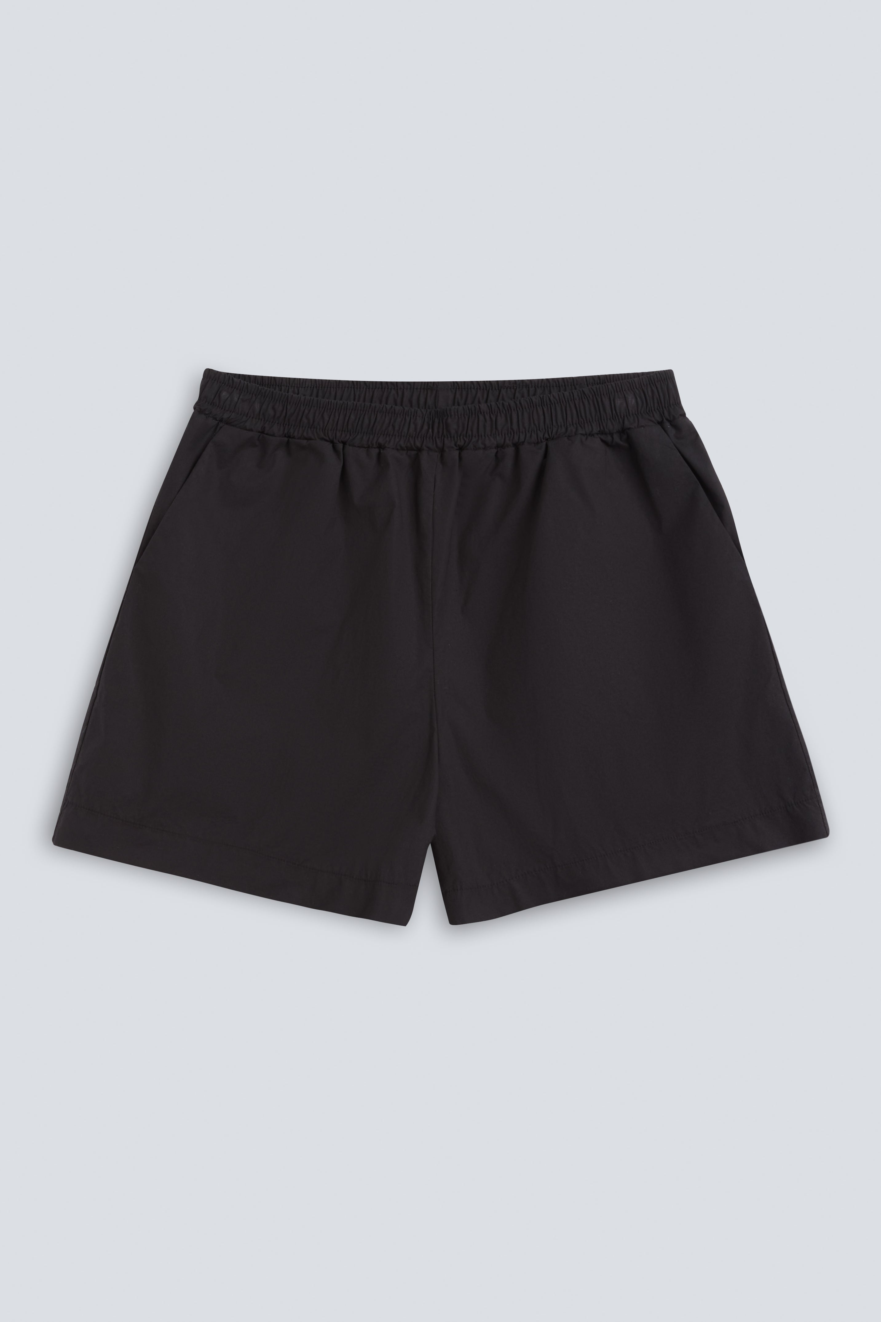The Lux in Essential Black. 97% pima cotton with 3% elastane. Front view. 