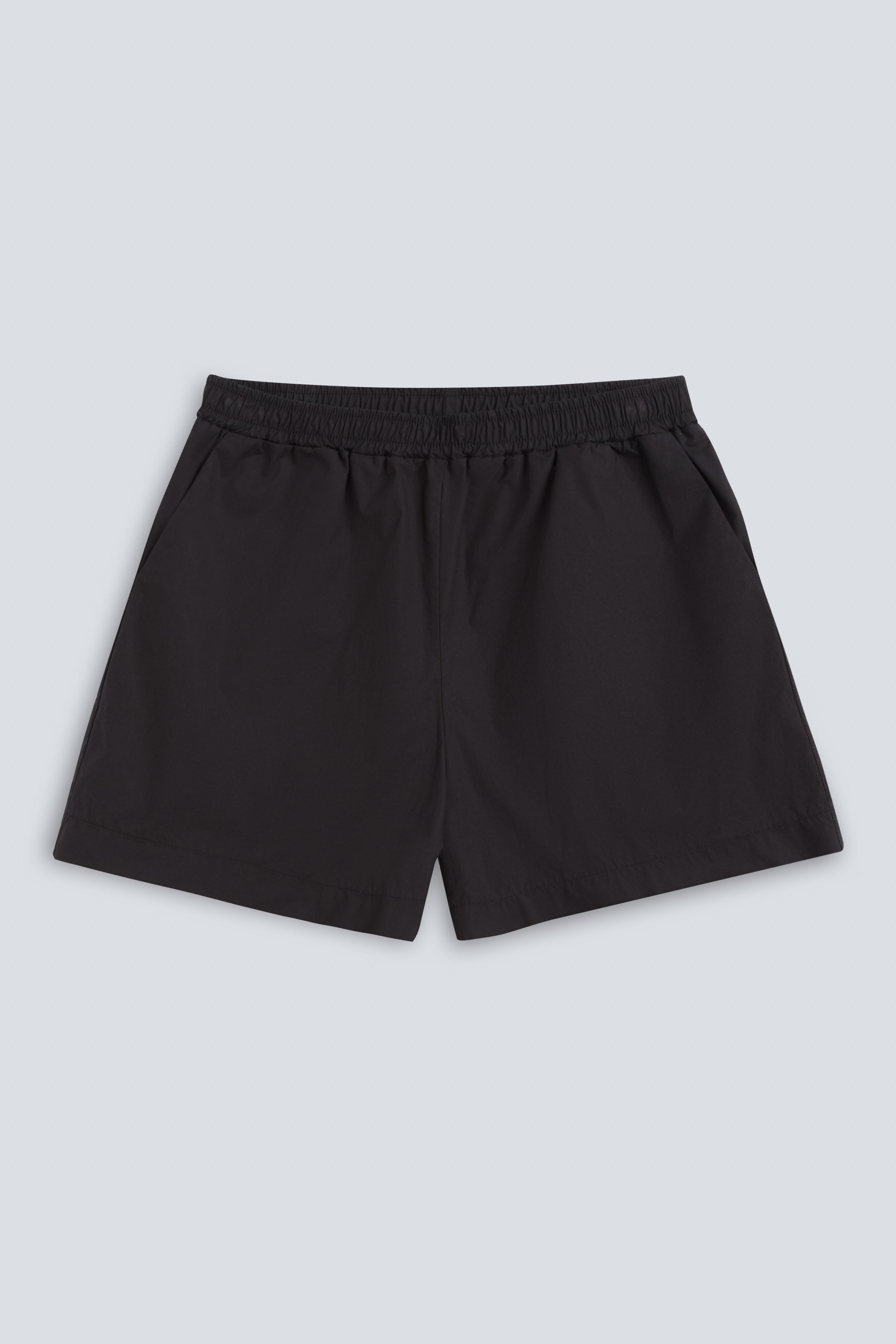 The Lux in Essential Black. 97% pima cotton with 3% elastane. Front view. 