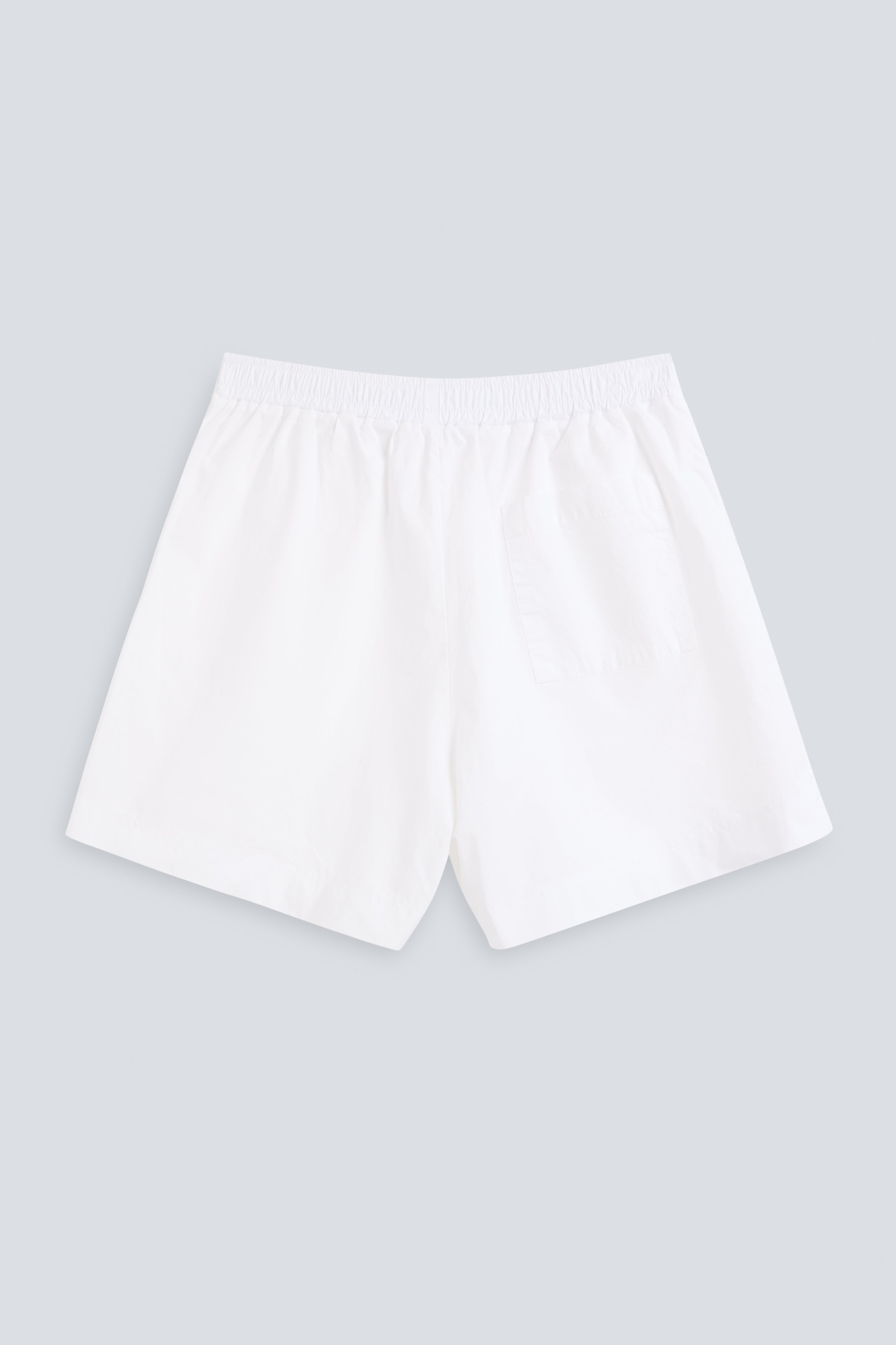 The Lux in Crispy White. 97% pima cotton with 3% elastane. Back view. 
