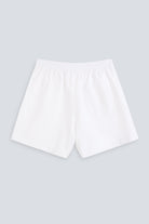 The Lux in Crispy White. 97% pima cotton with 3% elastane. Back view. 