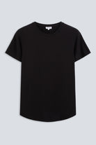 The Michelle crew-neck t-shirt in essential black front, GOTS certified organic cotton
