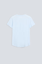 The Michelle Ice Blue. 140 grams, 100% organic cotton. Back view. GOTS  