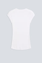 The Mika in Crispy White. Babytee. 98% modal with 2% elastane. Back view. 