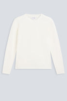 The Nora long sleeve in off-white front view. 95% organic cotton with 5% elastane. GOTS, made in Portugal