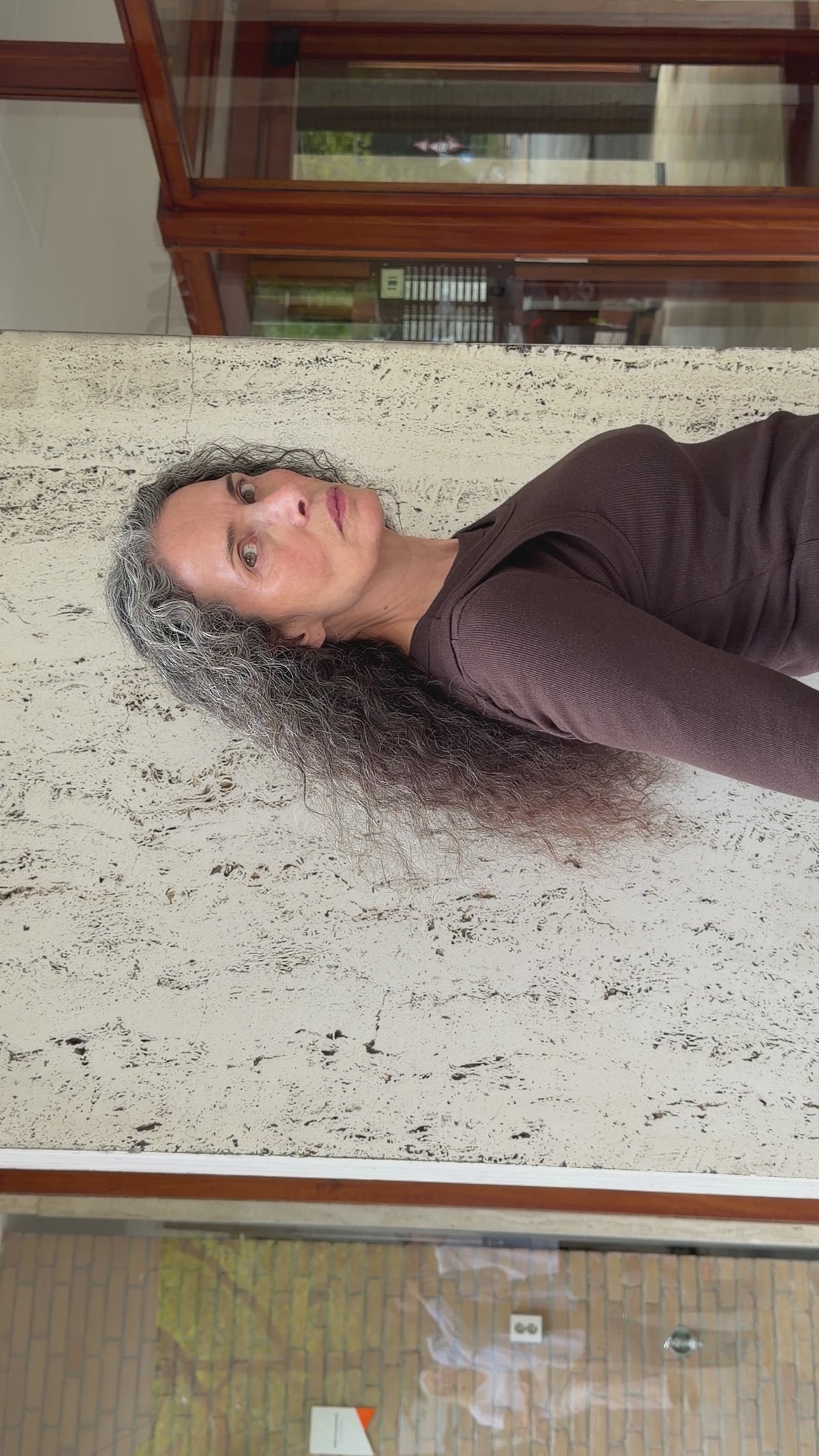 The Rania with The Ella in Chocolate Melange shown on model. 