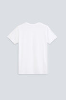 The Stella in Crispy White. V-Neck, 100% organic cotton, 140 grams. GOTS, made in Portugal. Back view.