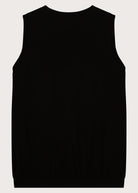 The Neva tank top in essential black - back view, sustainable wardrobe essential